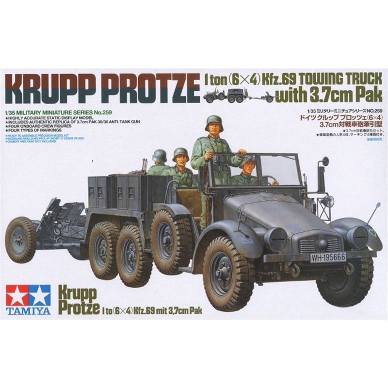 1/35 KRUPP PROTZE 1T KFZ.69 W/3.7CM PAK