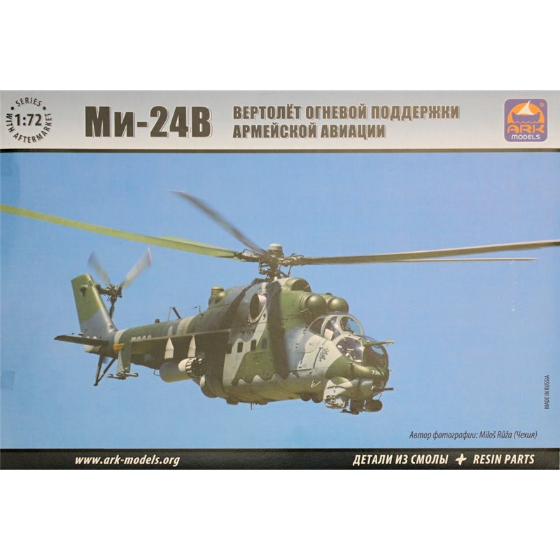 Maqueta de helicóptero 1/72 Mil Mi-24V de Ark Models