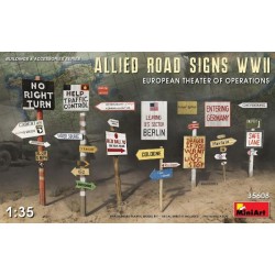 1/35 ALLIED ROAD SIGNS WWII. EUROPEAN THEATRE OF OPERATIONS