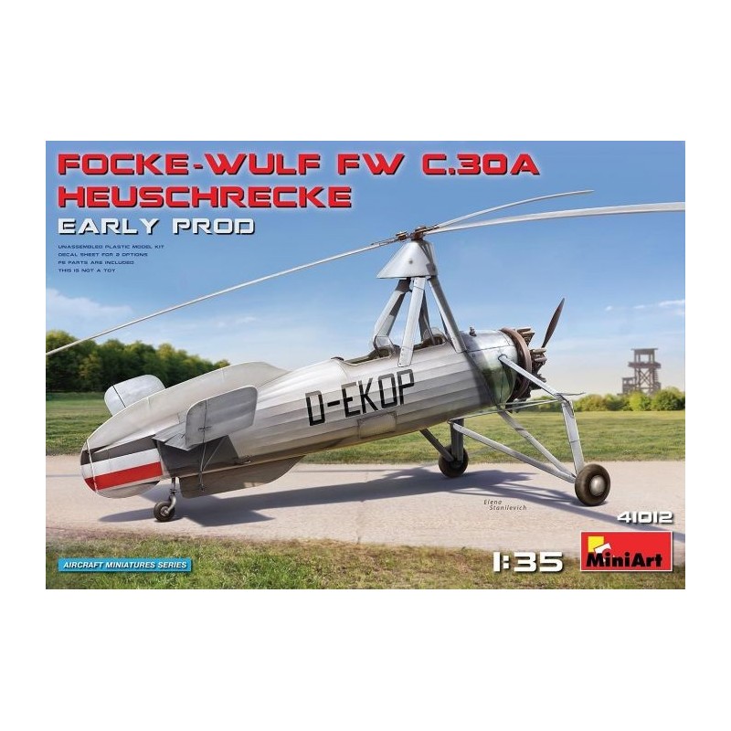 Maqueta de helicoptero Miniart 1/35 Focke-Wulf FW C.30A Heuschrecke Early Prod