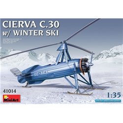 Maqueta de helicoptero Miniart 1/35 Cierva C.30 w/ Winter Ski model kit