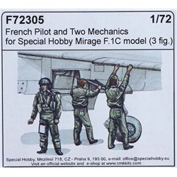 CMK 1/72 French Pilot and Two Mechanics figure resin kit