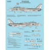 1/48 Decals Grumman F-14 Tomcat Data Sheet: Contains Un-Armed Missile Markings [F-14A F-14B F-14C F-14D]