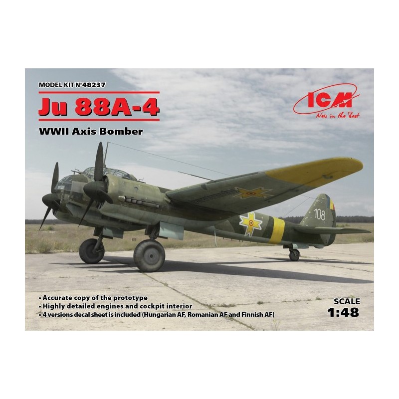 ICM 1/48  Ju 88A-4 WWII Axis Bomber