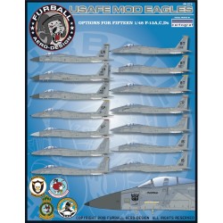 1/48 decals “USAFE MOD Eagles" has options for fifteen European basedMcDonnell F-15A/C/F-15Ds 