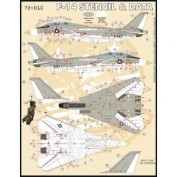 Calcas 1/72 'Grumman F-14A Tomcat Stencil and Data' set 