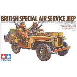 Maqueta en escala 1/35 del Jeep SAS británico con tripulación de 2 de Tamiya