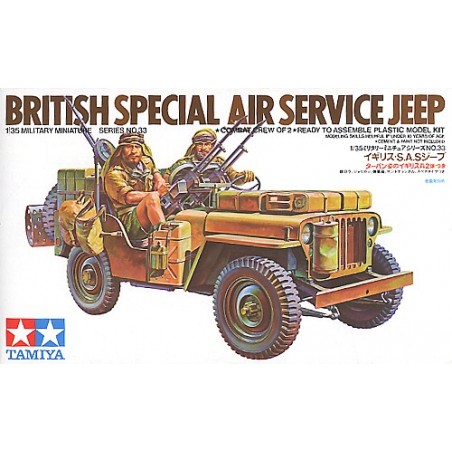 Maqueta en escala 1/35 del Jeep SAS británico con tripulación de 2 de Tamiya