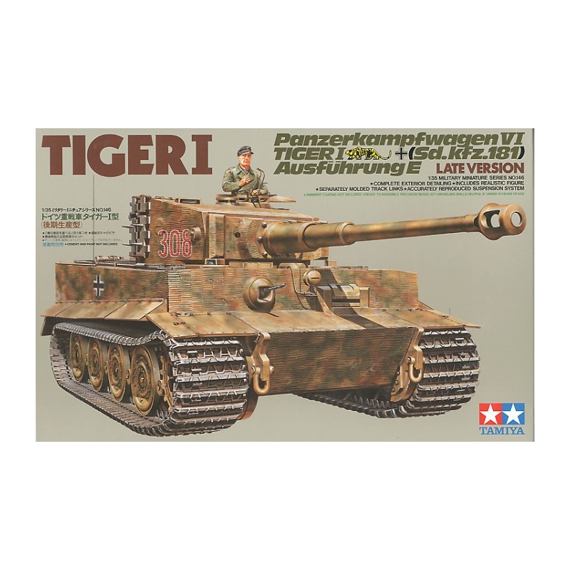 Maqueta de tanque Tamiya 1/35 Pz.Kpfw.VI Ausf.E Sd.Kfz.181 Tiger I Late Version