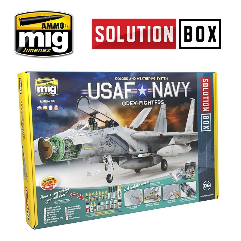 USAF NAVY GREY FIGHTERS SOLUTION BOX