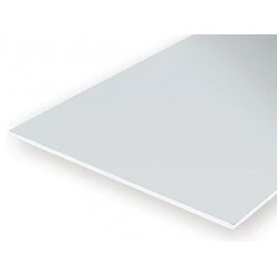 PLAIN OPAQUE WHITE POLYSTYRENE  15x30cm (choose thickness