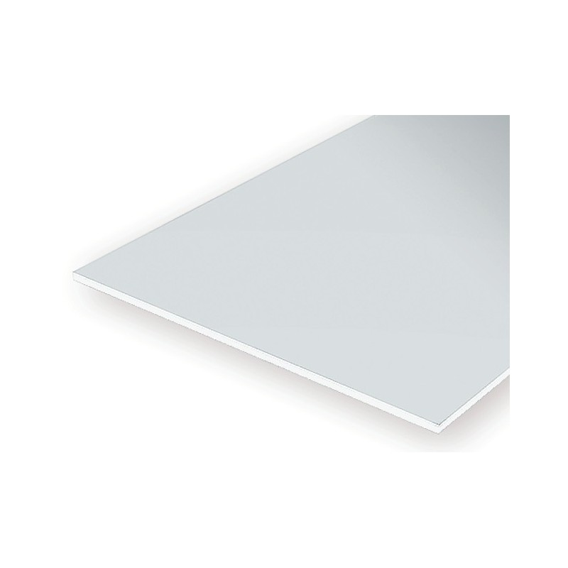 PLAIN OPAQUE WHITE POLYSTYRENE  15x30cm (choose thickness