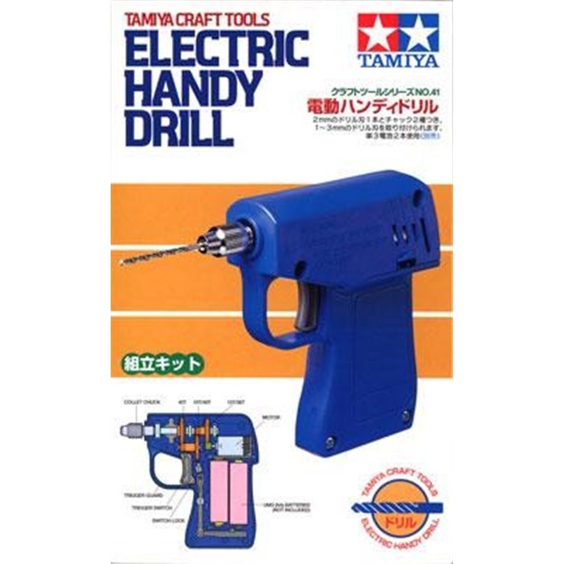 Taladro eléctrico Tamiya Handy Drill para perforaciones precisas en modelismo