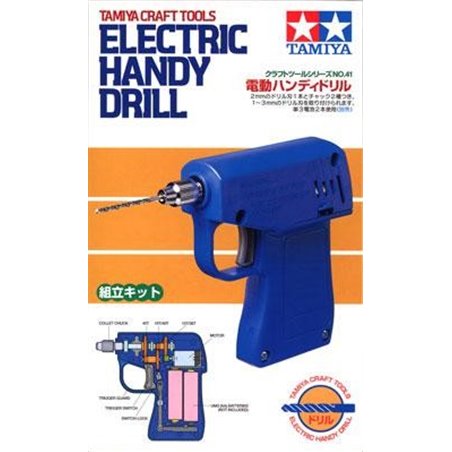 Taladro eléctrico Tamiya Handy Drill para perforaciones precisas en modelismo