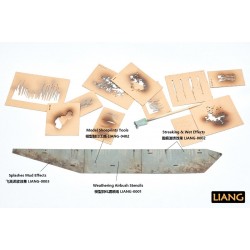 bundle kit WEATHERING AIRBRUSH STENCILS 1-2-3