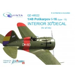 1/48 Polikarpov I-16 (type 10) 3D decal