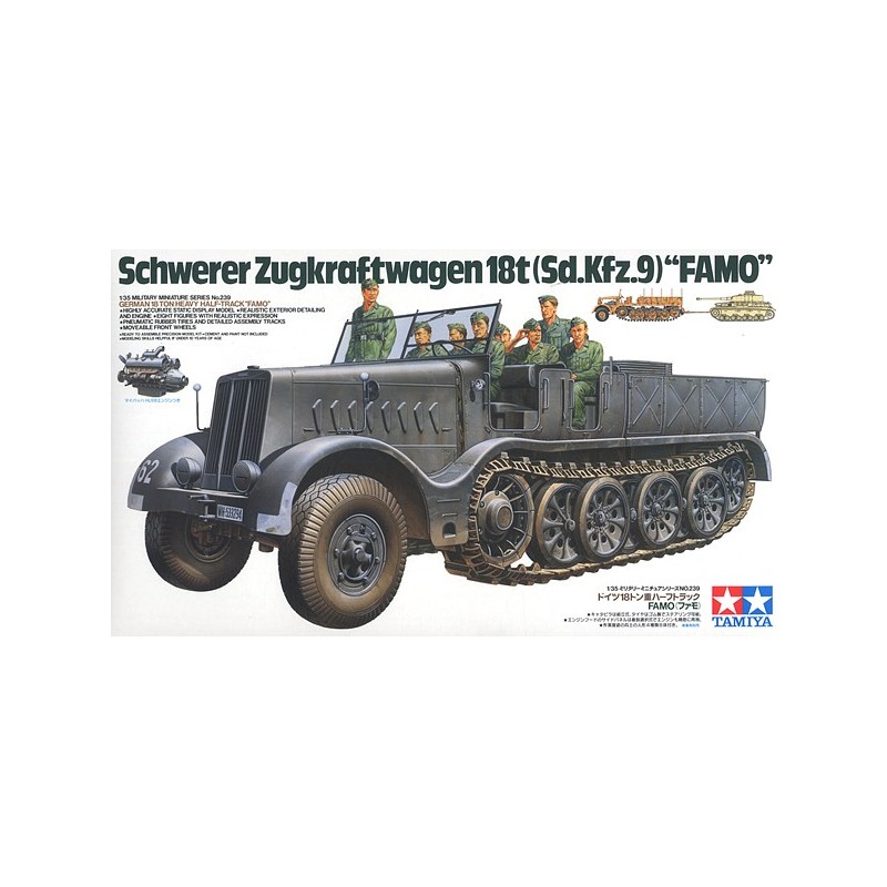 Maqueta 1/35 Sd.Kfz.9 FAMO Tamiya - Modelo de vehículo blindado alemán WWII