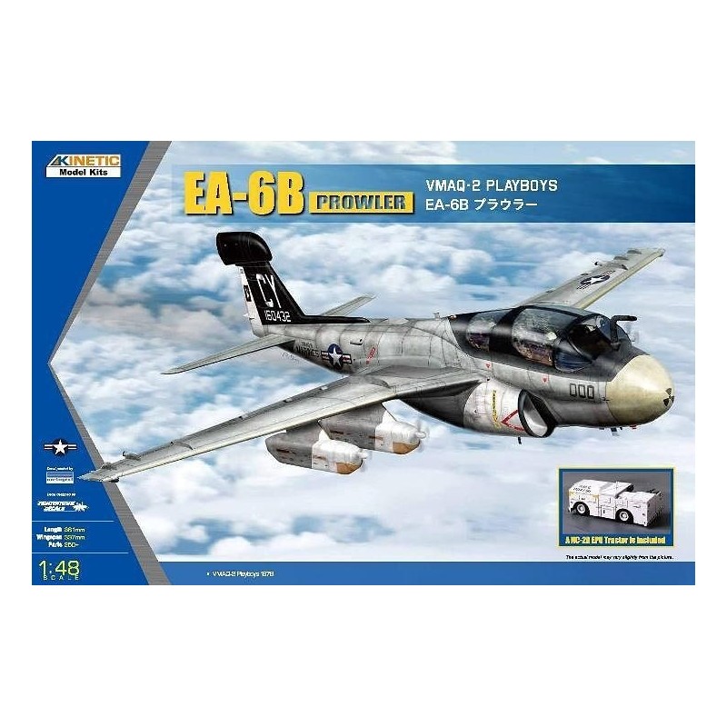 Kinetic 1/48 EA-6B PROWLER VMAQ-2 "PLAYBOYS" aircraft model kit