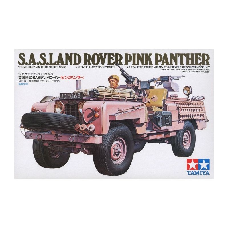 Tamiya 1/35 British SAS Land Rover "Pink Panther" car model kit