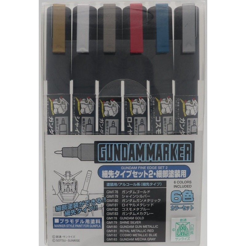 Gundam Marker Basic Set (6pcs)