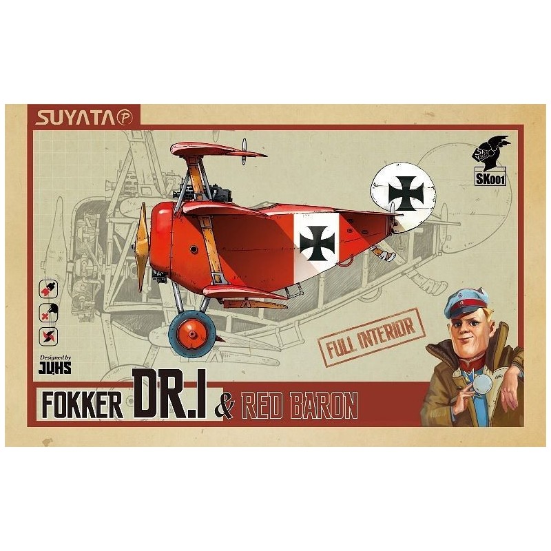 FOKKER DR.I & RED BARON FULL INTERIOR