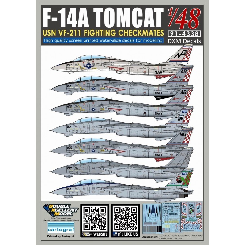 1/48 F-14A Tomcat VF-211 Fighting Checkmates