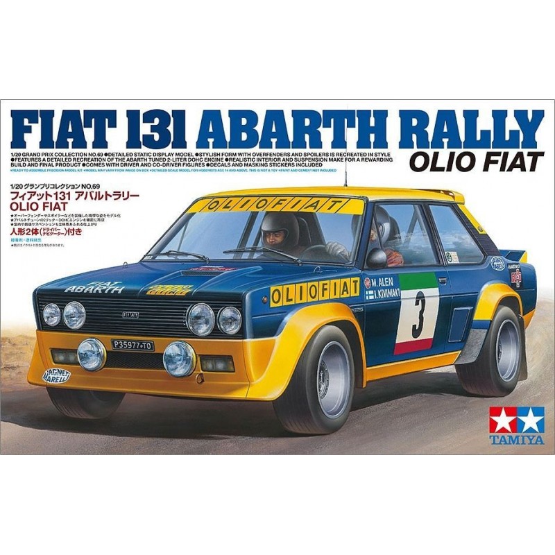 Maqueta 1/20 FIAT 131 Abarth Rally Olio Fiat Tamiya – modelo de rally clásico