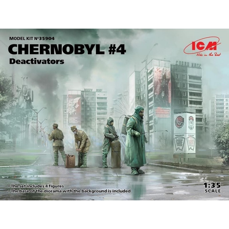 1/35 CHERNOBYL  4 DECONTAMINATION WORKER SET