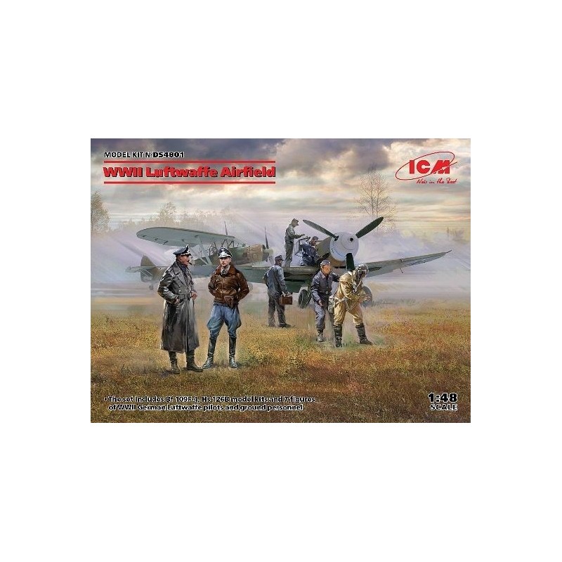 1/48 WWII GERMAN AIR FORCE AIRFIELD SCENE SET