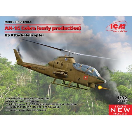 Maqueta de helicóptero AH-1G Cobra Early Production 1/32 de ICM