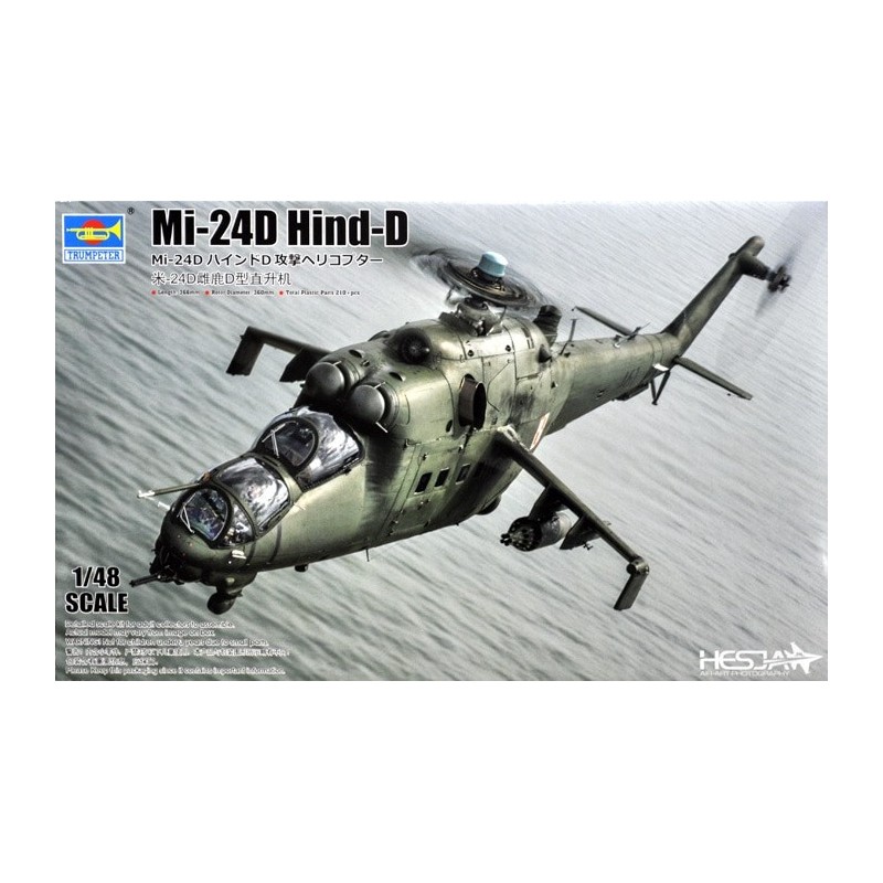 Maqueta de helicóptero 1/48 Mil Mi-24D Hind-D de Trumpeter