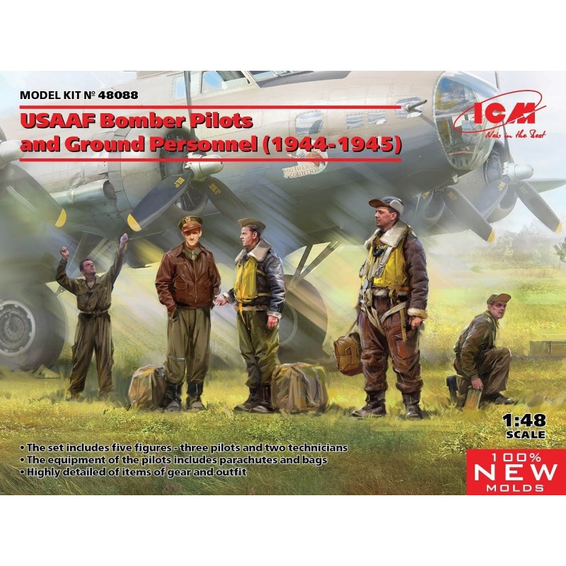 1/48 USAAF BOMBER PILOT & GROUND CREW (1944-1945)