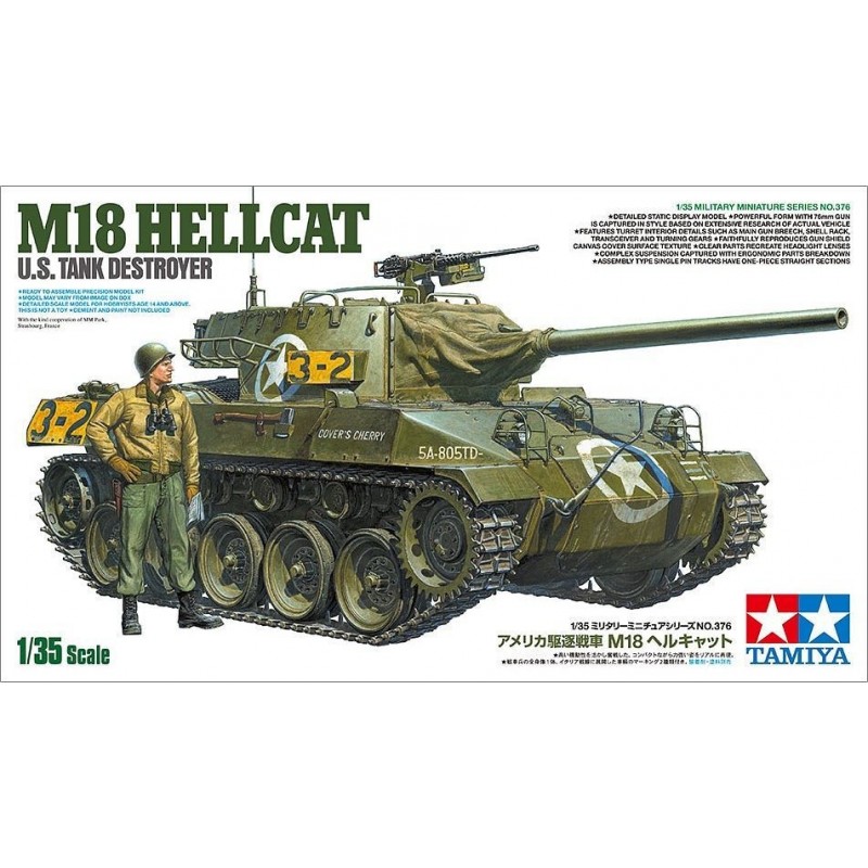 Maqueta de Tanque Tamiya 1/35 MM U.S. Tank Destroyer M18 Hellcat