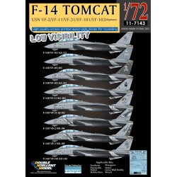 1/72  USN F-14B/D Tomcat VF-2/VF-11/VF-31/VF-101/VF-103 Low Visibility