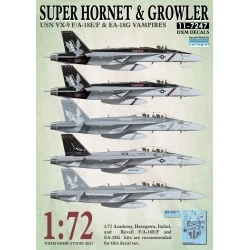 1/72  USN F/A-18E/F & EA-18G VX-9 Vampires