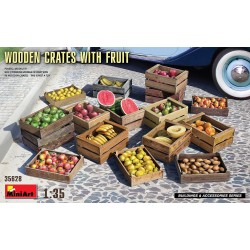 Set de Cajas de Madera y Frutas 1/35 MiniArt para Dioramas