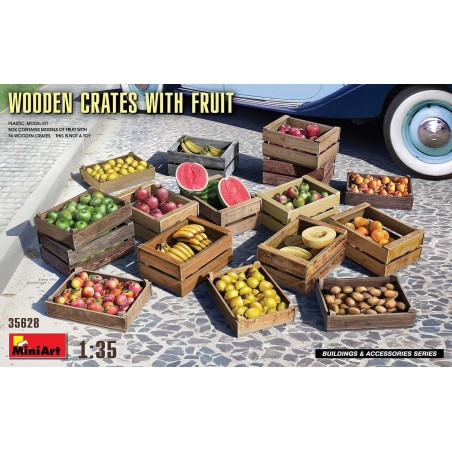 Miniart 1/35 Wooden Box and Fruit Set