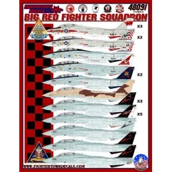 Fightertown 1/48 decals Big Red Fighter Squadron Grumman F-14A / F-14B Tomcat