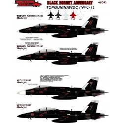 Fightertown Calcas 1/48 Boeing F/A-18E/F/A-18F Hornet Black Adversary Hornet.