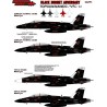 Fightertown 1/48 decals Boeing F/A-18E/F/A-18F Hornet Black Adversary Hornet.