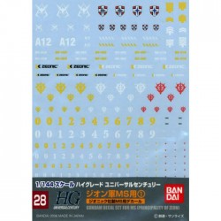 Bandai GD-28 HGUC ZEON MS 1 DECAL