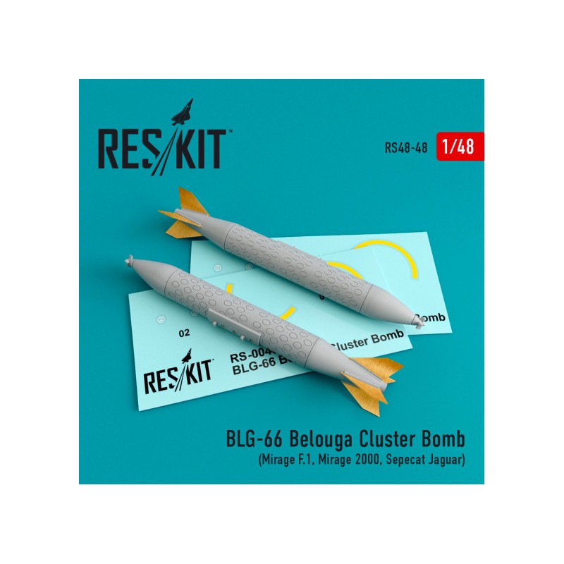 reskit 1/48 BLG-66 BELOUGA CLUSTER BOMB (2 PCS)