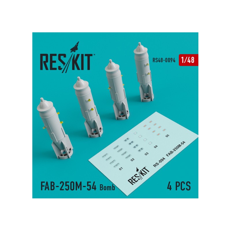 reskit 1/48 FAB-250M-54 BOMB (4PCS)