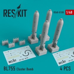 reskit 1/48 BL755 CLUSTER BOMB (4PCS)