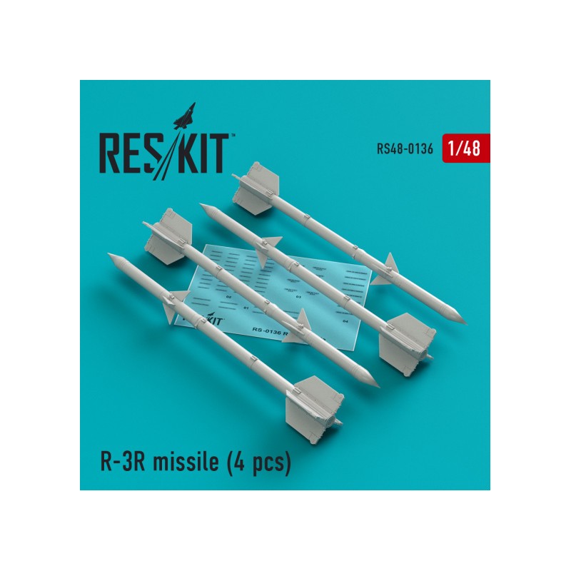 reskit 1/48 R-3R MISSILE (4PCS)