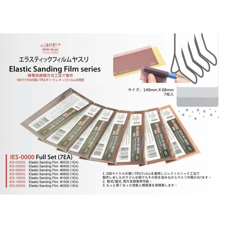 Pit Roar Elastic Sanding Film Full Set (láminas para lijar)