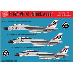 HAD 1/48 Decals F-14A Tomcat (VF-41 «Black Aces») on USS Nimitz, 1978-80