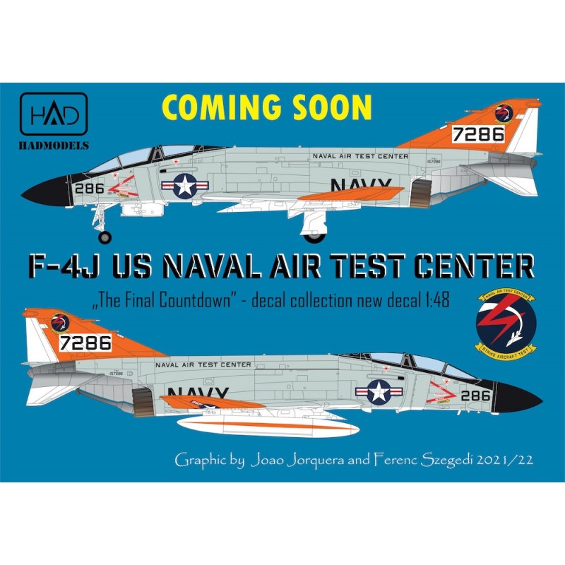 HAD 1/48 Decals McDonnell F-4J Phantom US NAVAL Air Test Center " The Final Countdown"