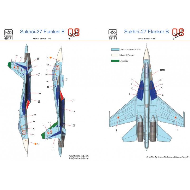 1/48 Calcas Su-27 (Russian 08 shark)