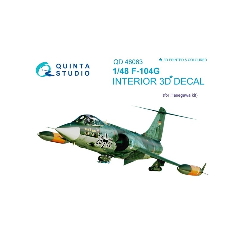 Quinta Studio 1/48 F-104G interior 3D decals (Hasegawa)